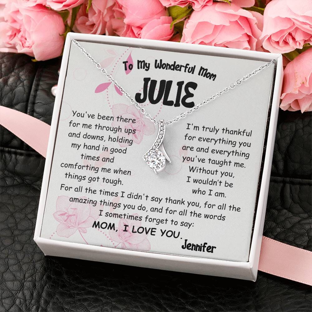 Alluring Beauty Personalized Necklace – A Signature Gift for Mom