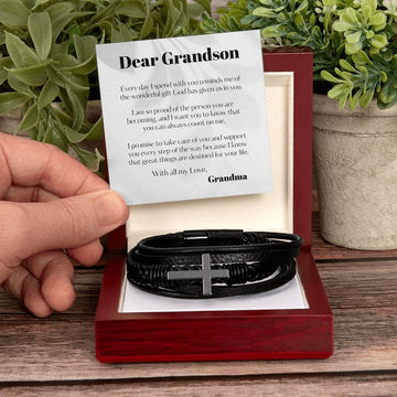 Boundless Love Grandson Bracelet: A Personalized Symbol of Eternal Guidance and Support