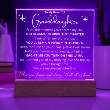 Cherished Moments: Granddaughter's  LED Acrylic Love Plaque