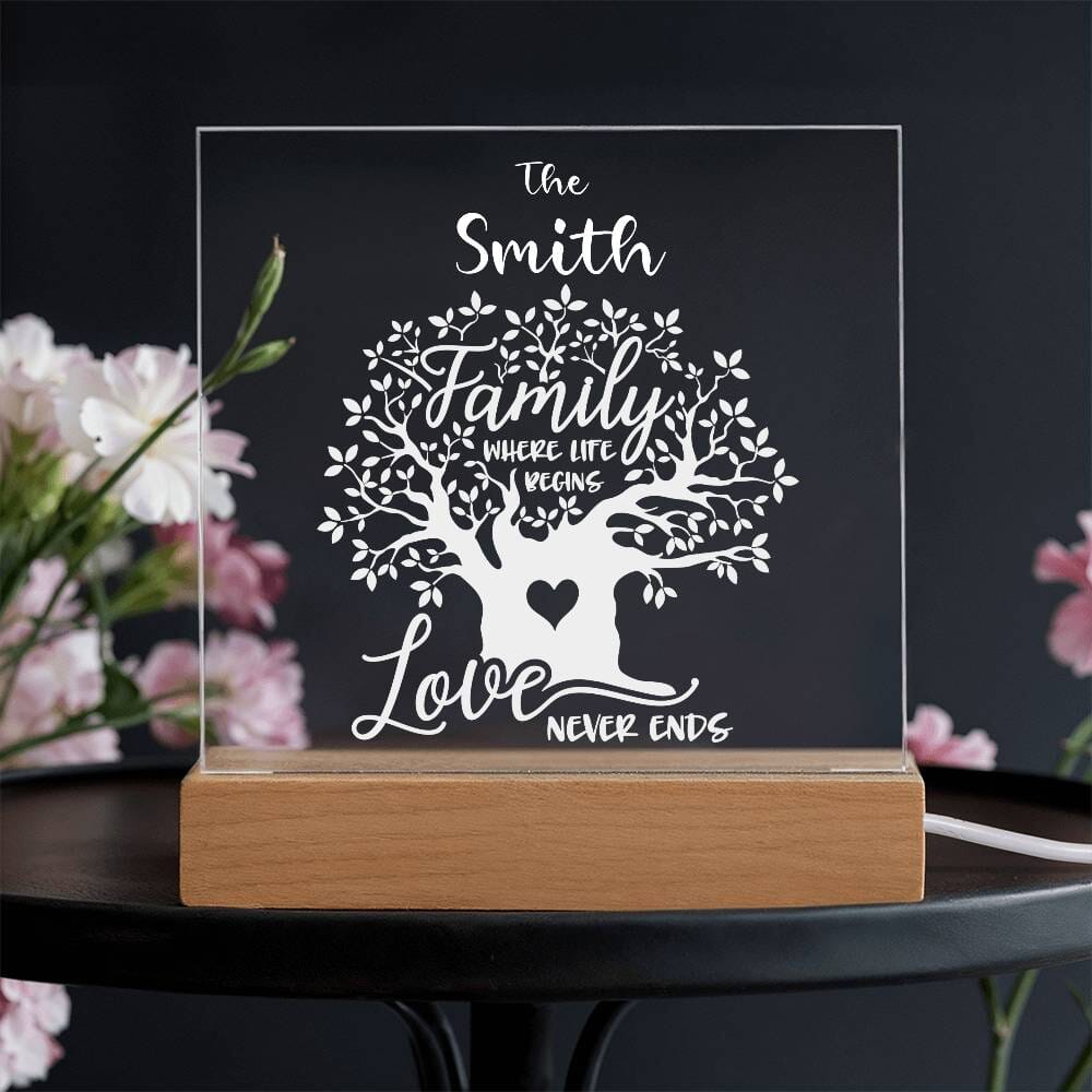 Endless Love & Life Acrylic Plaque - A Family Keepsake