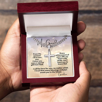 Eternal Blessings Cross Necklace: A Heartfelt Gift from Grandparents to Grandson