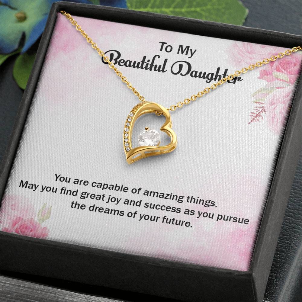 Eternal Sparkle: The Forever Love Necklace - A Symbol of Your Unwavering Belief in Your Daughter