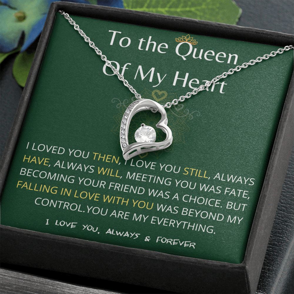 (Exclusive Offer) To The Queen Of My Heart - Forever Love Necklace - Green