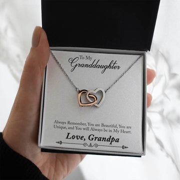 Granddaughter's Eternal Bond Necklace: A Timeless Message of Love from Grandpa