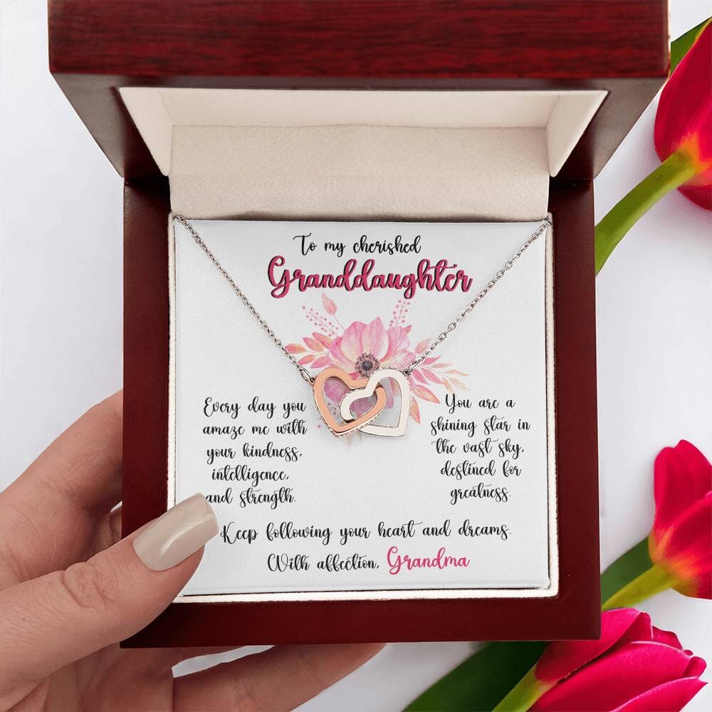 Grandeur of Love: Personalized Interlocking Hearts Necklace