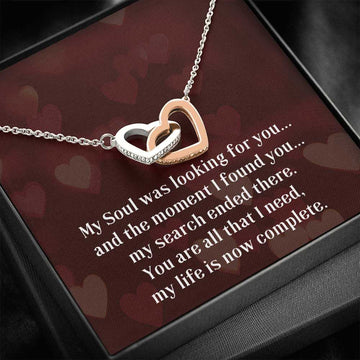 My Soul was looking for you... Interlocking hearts Necklace