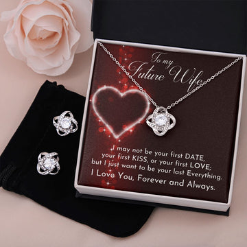 Surprise your Future Wife - Love Knot Earring & Necklace Set!