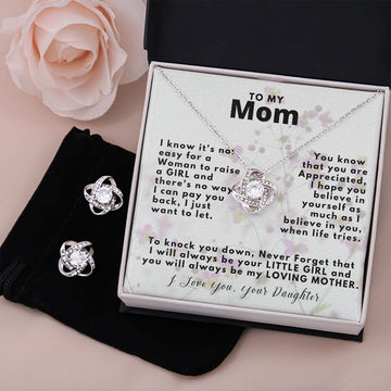 This is the perfect gift for mom - Love Knot Earring & Necklace Set