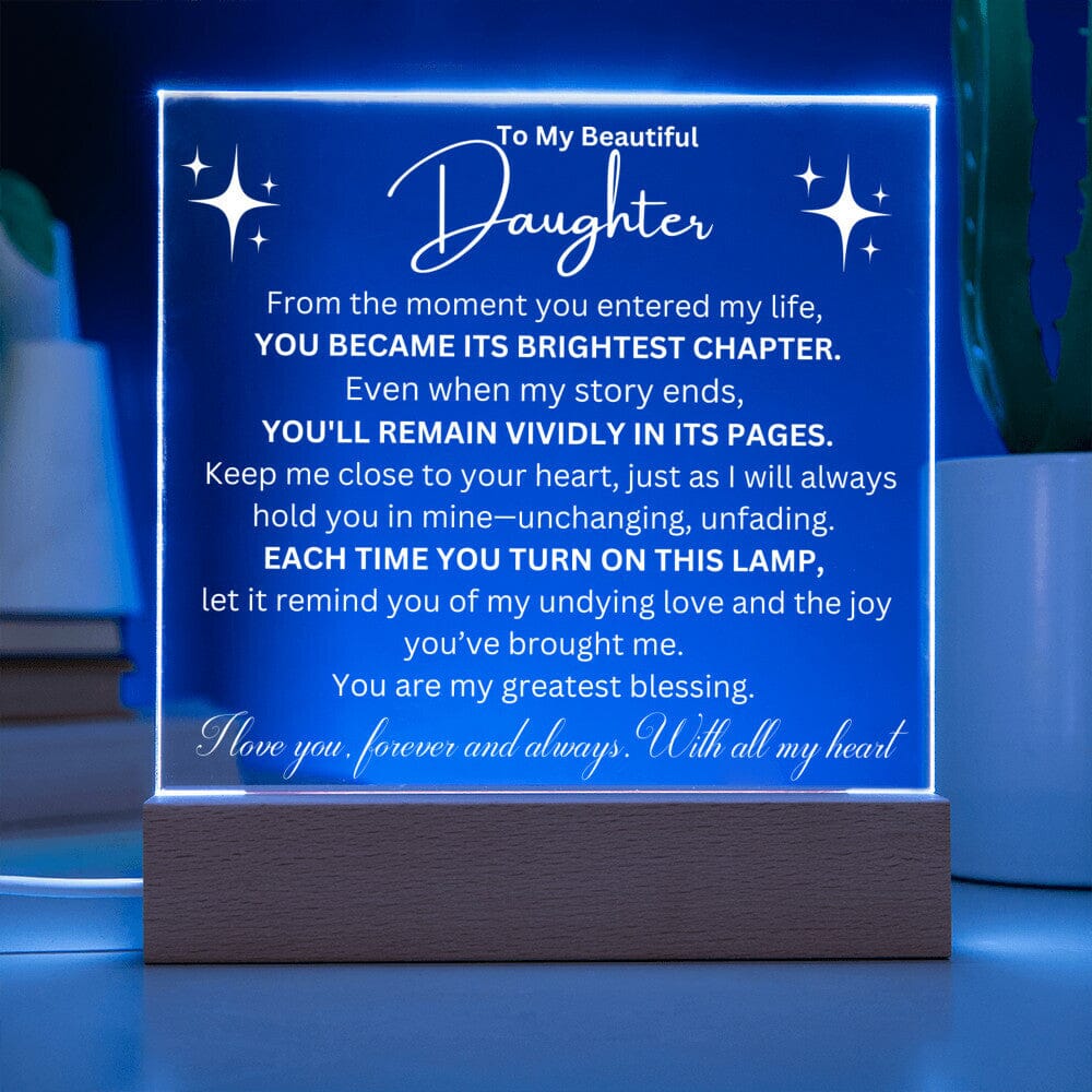 To My Beautiful Daughter - Forever loved - Acrylic Light Display❤️