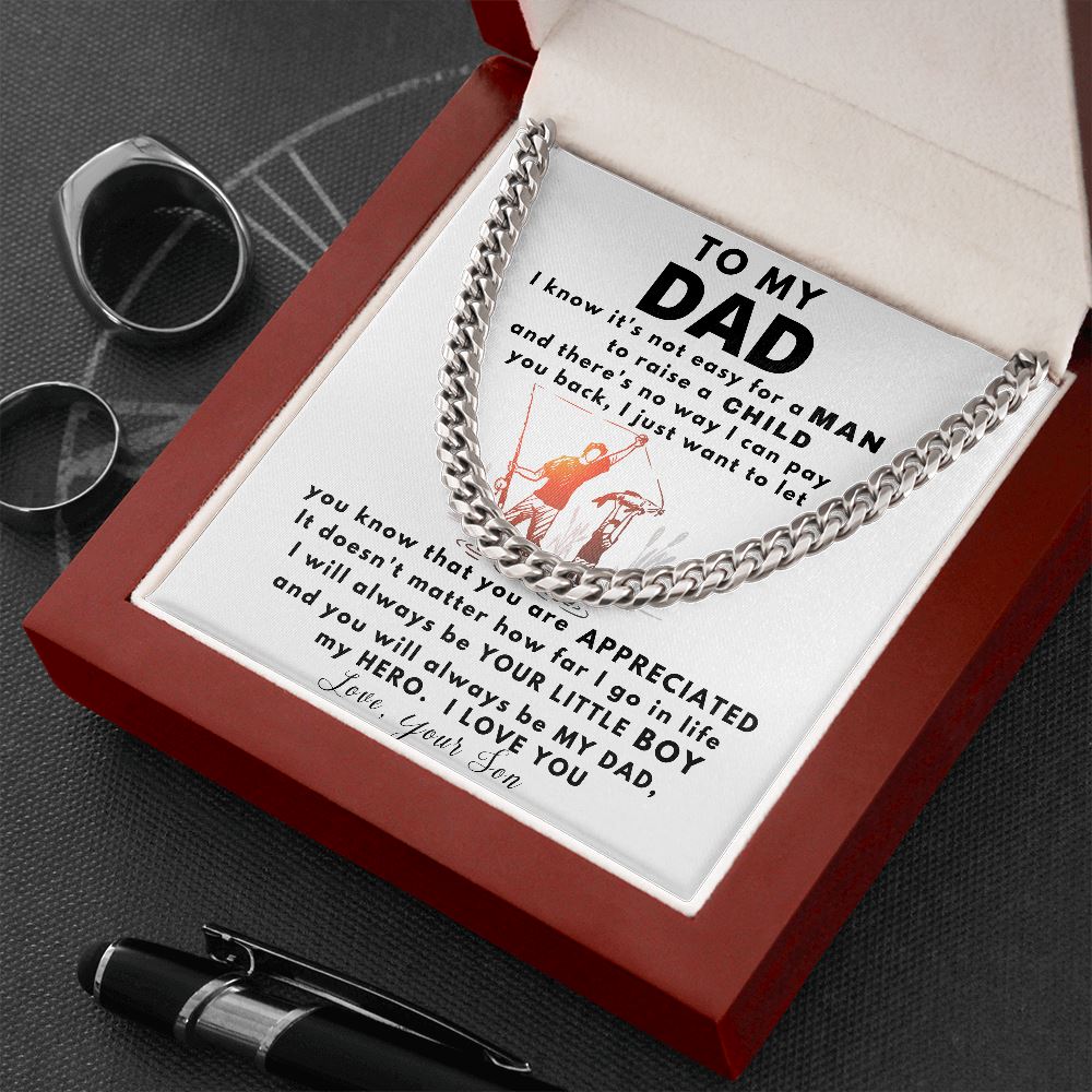 To my DAD, love your Son - Cuban Link Chain Necklace