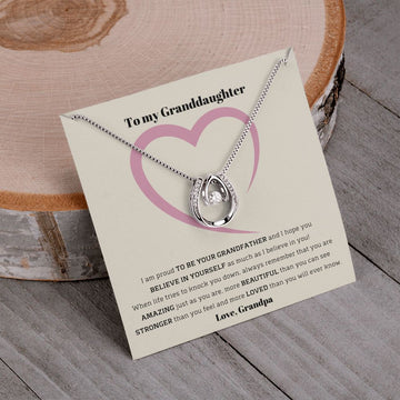 To My Granddaughter, love Grandpa - Lucky in Love Necklace