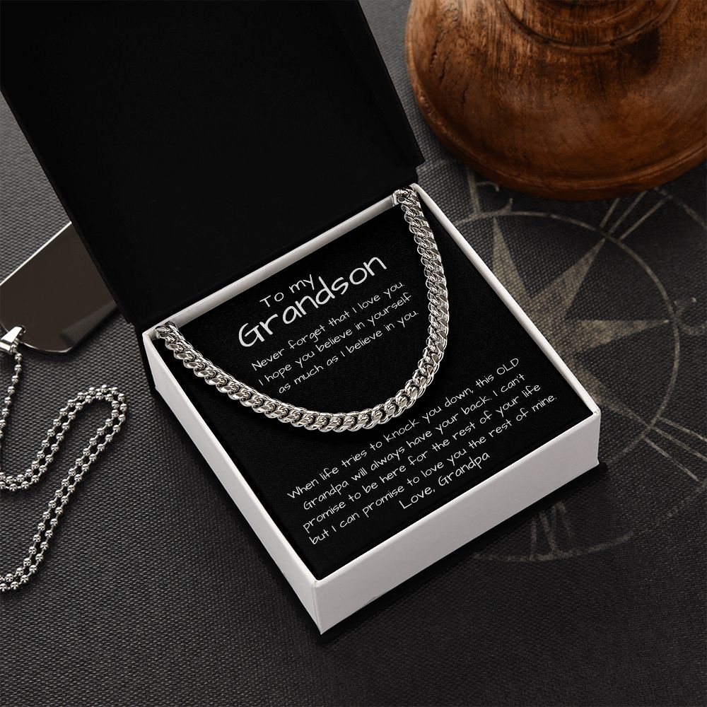 To my Grandson - Cuban Link Chain Necklace