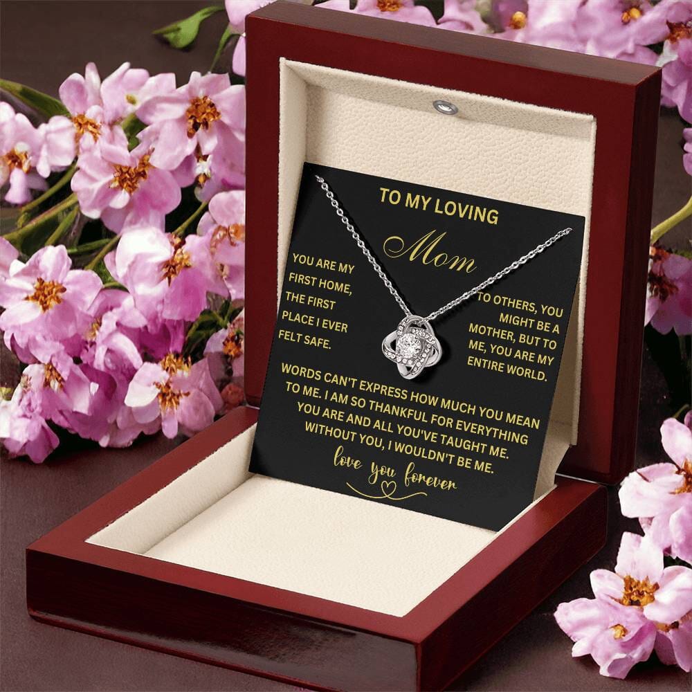 To My Loving Mom - Eternal Bond Love Knot Necklace for the World's Best Mom