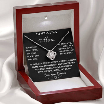 To My Loving Mom - Love Knot Necklace for the World's Best Mom