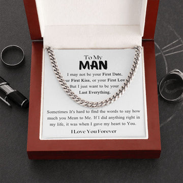 To my Man - I Love You Forever - Cuban Link Chain Necklace